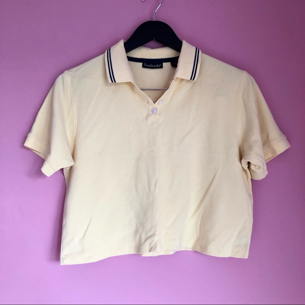 ❗️2/$20❗️ Pastel Yellow Cropped Polo